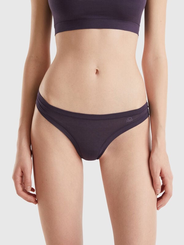 Slip brésilien en coton bio super stretch Femme