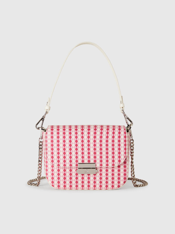 Sac en tissu enduit imprimé losanges Femme
