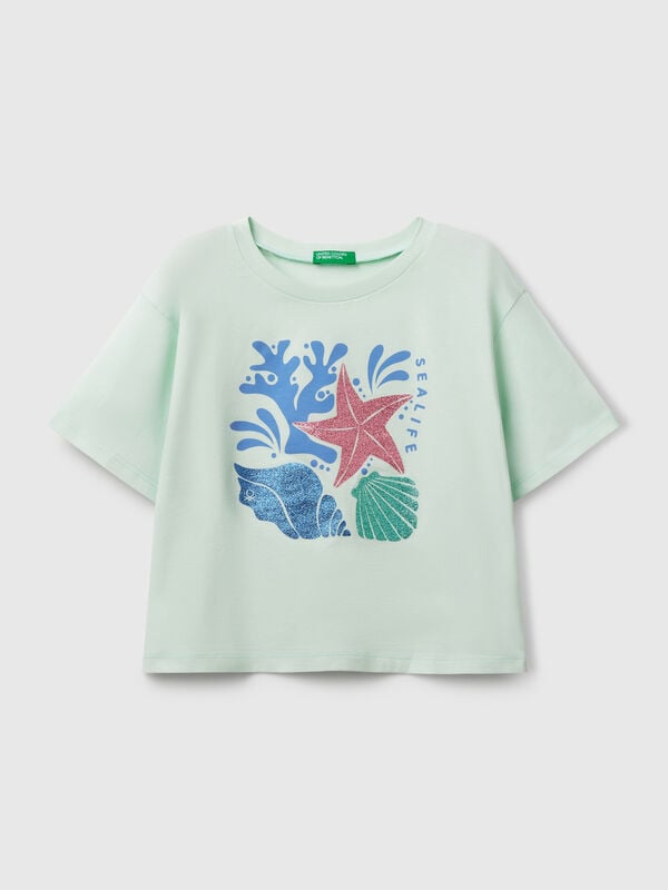T-shirt avec imprimé pailleté Filles
