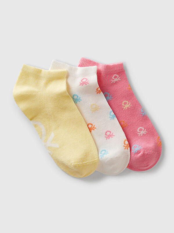 Trois paires de chaussettes courtes Garçon