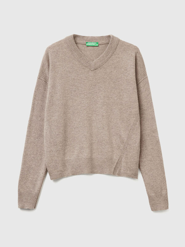 Pull col V Femme