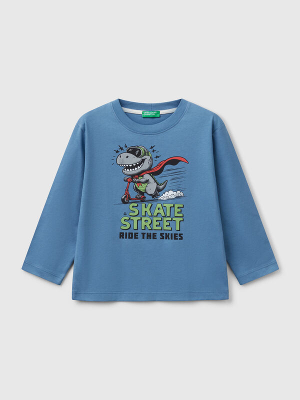 T-shirt avec imprimé en coton  Garçon