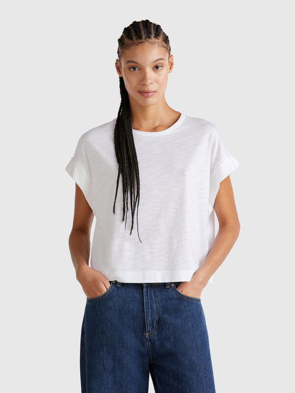 T-Shirt mit kastiger Passform Damen