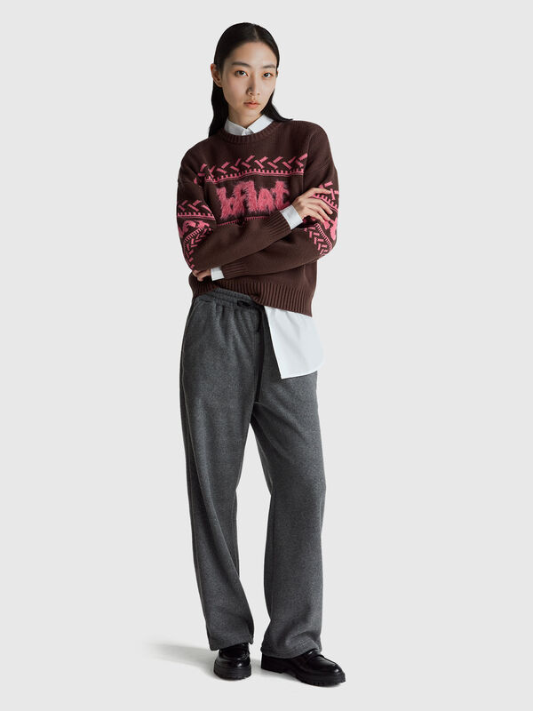 Pull avec empiècements Femme