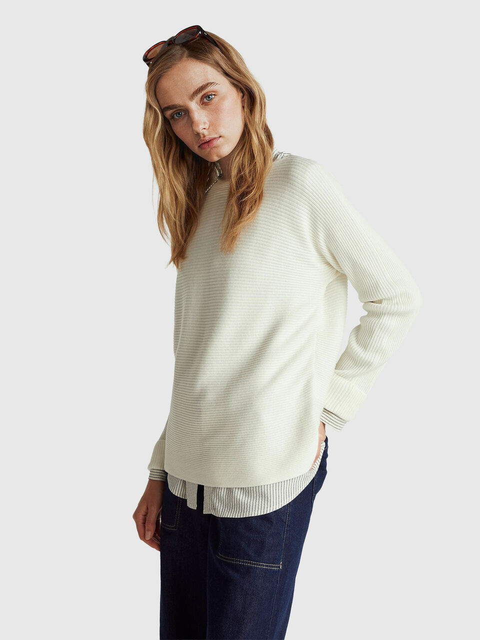 BOAT-NECK SWEAT.L/S Femme image number null