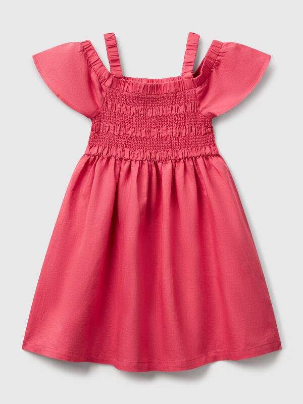 Kleid aus Leinenmischung Mädchen
