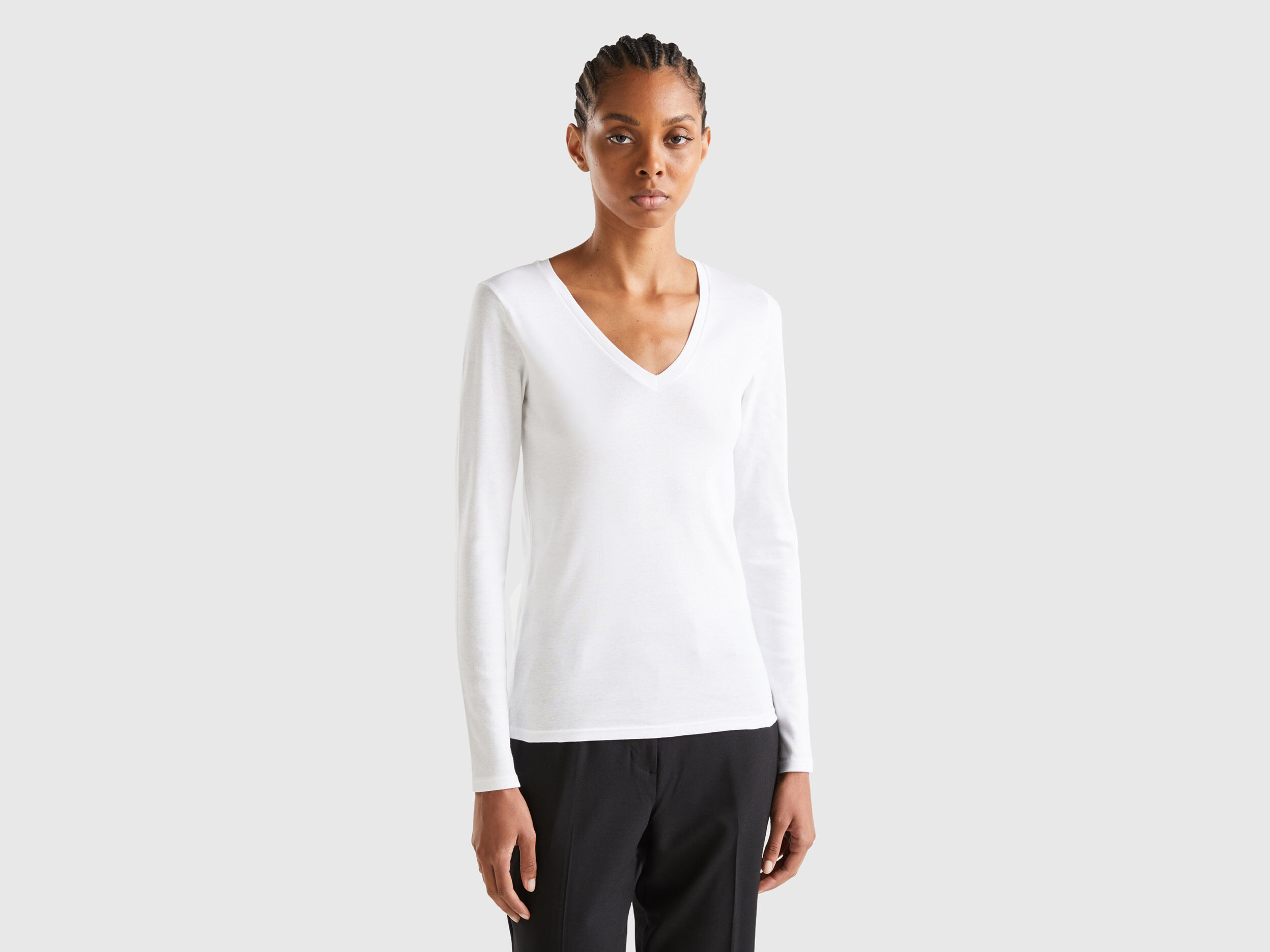 V neck long online sleeve t shirts