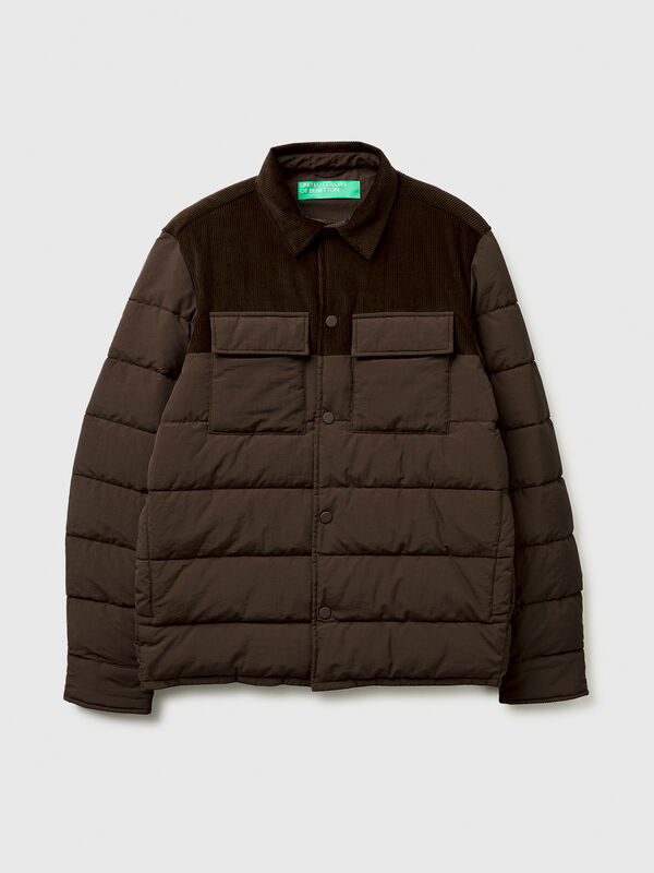 Jacke aus Samt und Nylon Herren