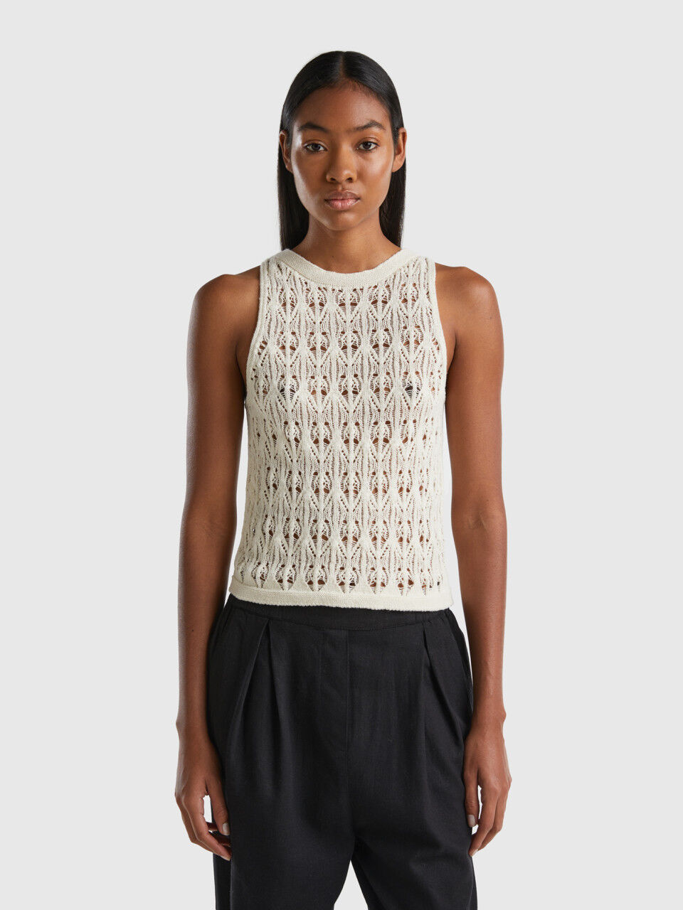 Crochet knit top