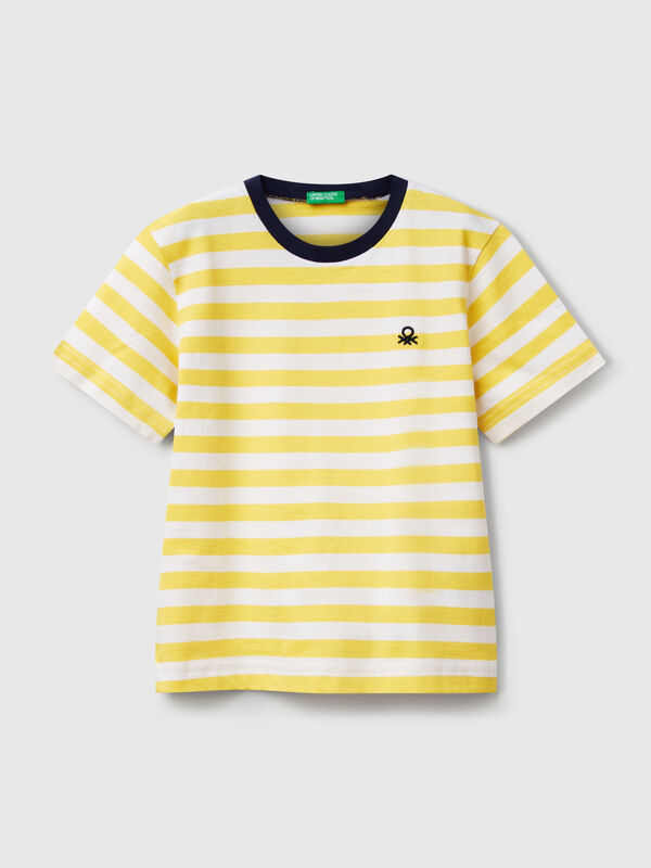 T-shirt rayé 100% coton Garçon