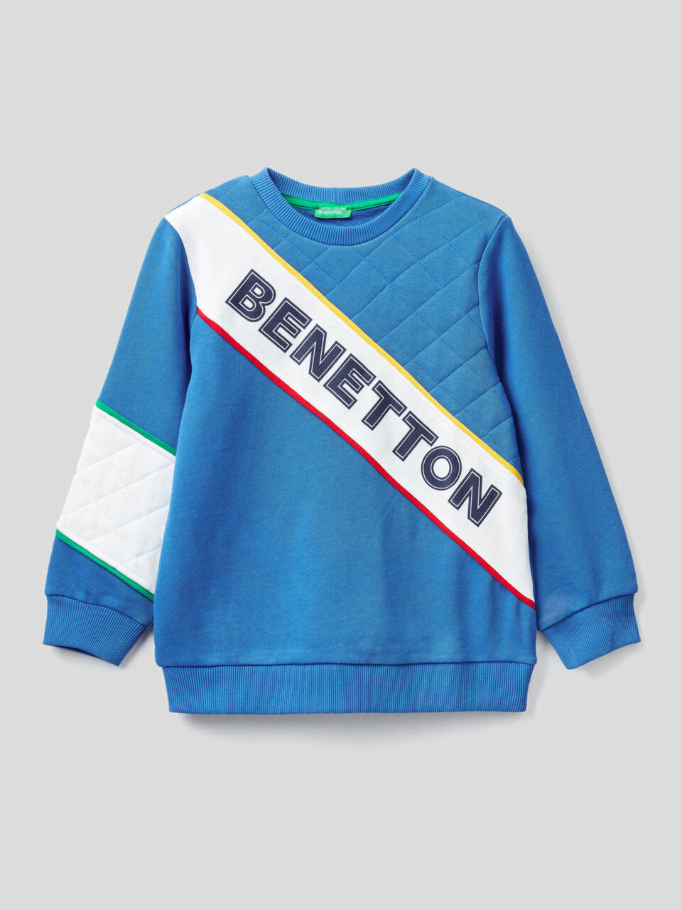 Buntes Sweatshirt mit Details im Lochmuster image number 1