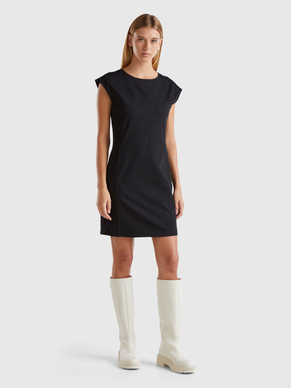 Slim Fit-Kleid aus gemischter Stretchviskose Damen