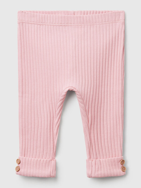 Leggings aus Stretch-Baumwolle Newborn