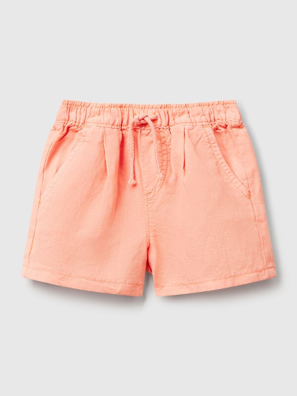 Shorts aus Leinenmischung Newborn