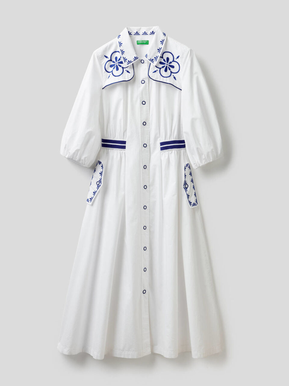 Chemisier-Kleid mit Stickereien image number 1