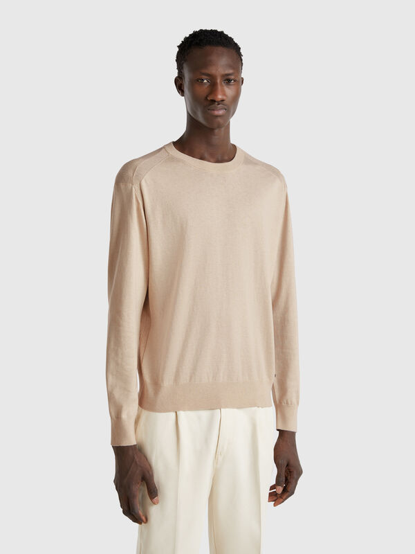 Sweater in viscose and silk blend Men