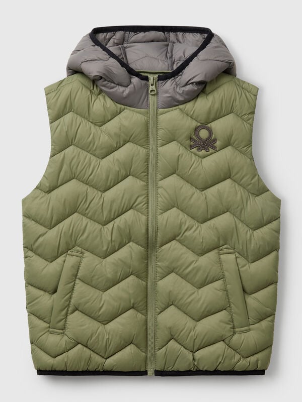 Padded vest with hood Junior Boy