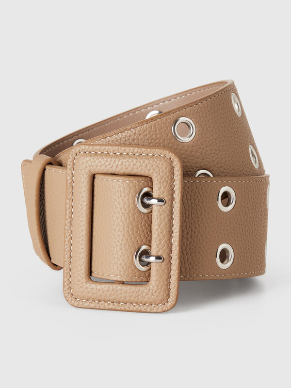 High waist belt in imitation leather Women