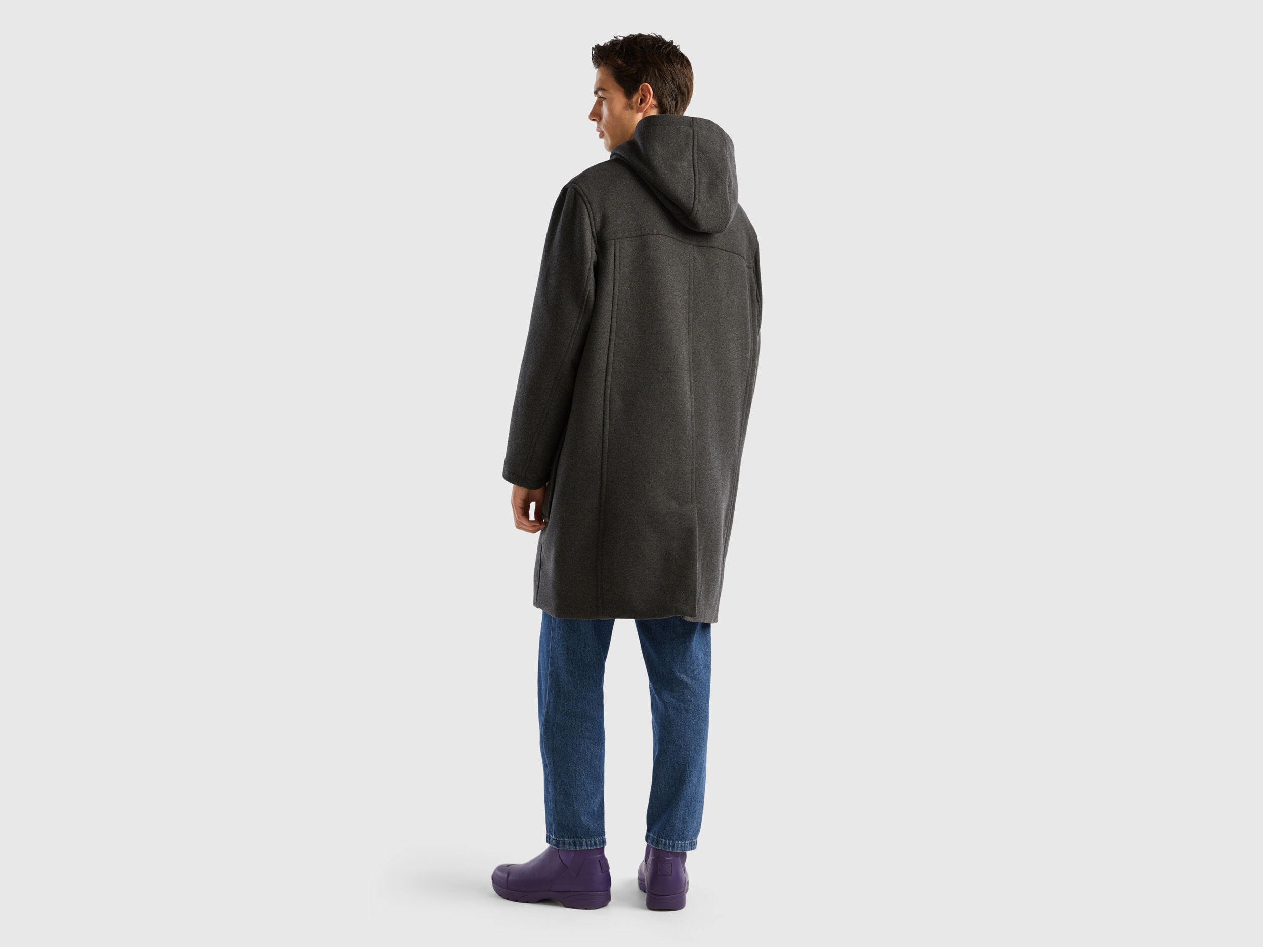 Wool blend duffle coat Black Benetton