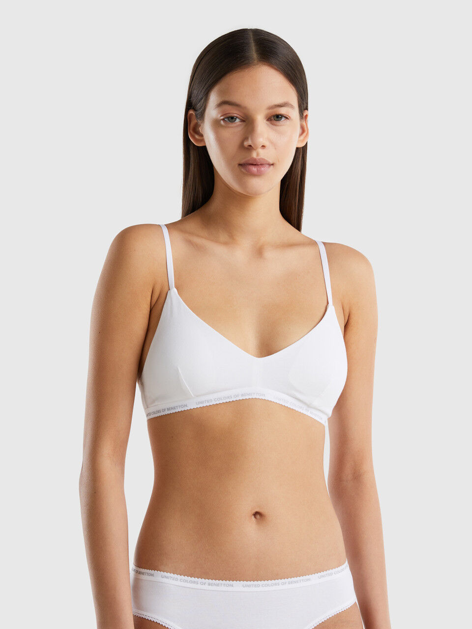 Stretch organic cotton bra