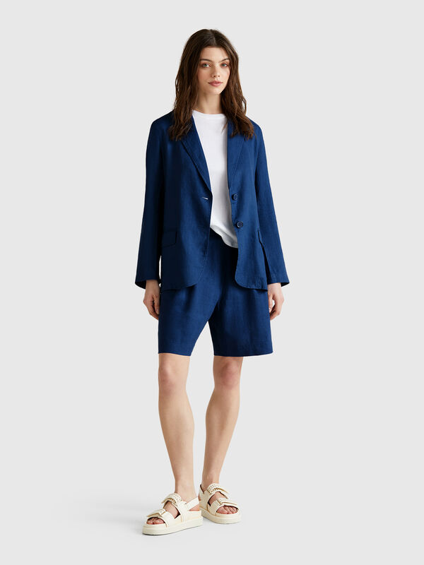 Bermudashorts aus 100 % Leinen Damen
