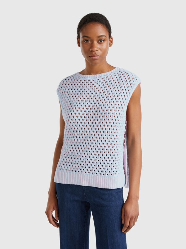 Over-fit perforierte Weste Damen