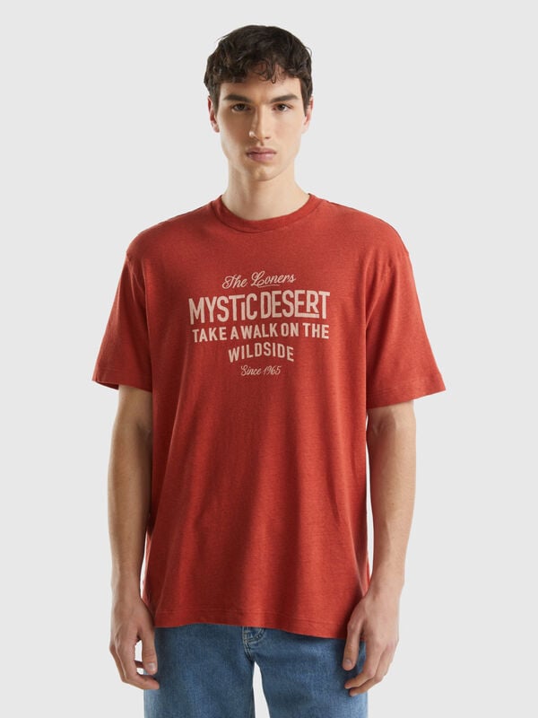 T-shirt en lin mélangé Homme