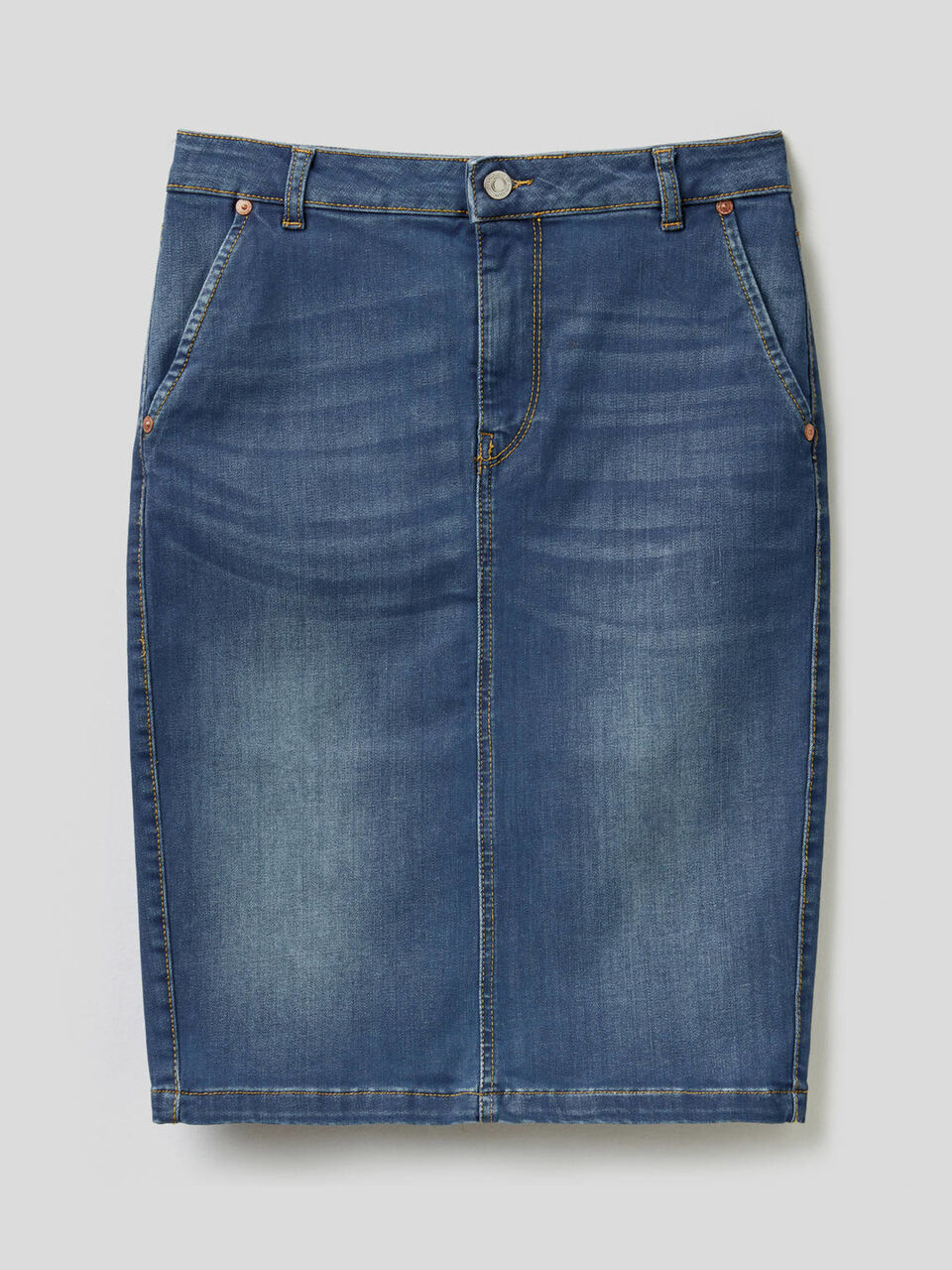 Jupe fourreau en jeans stretch image number 1