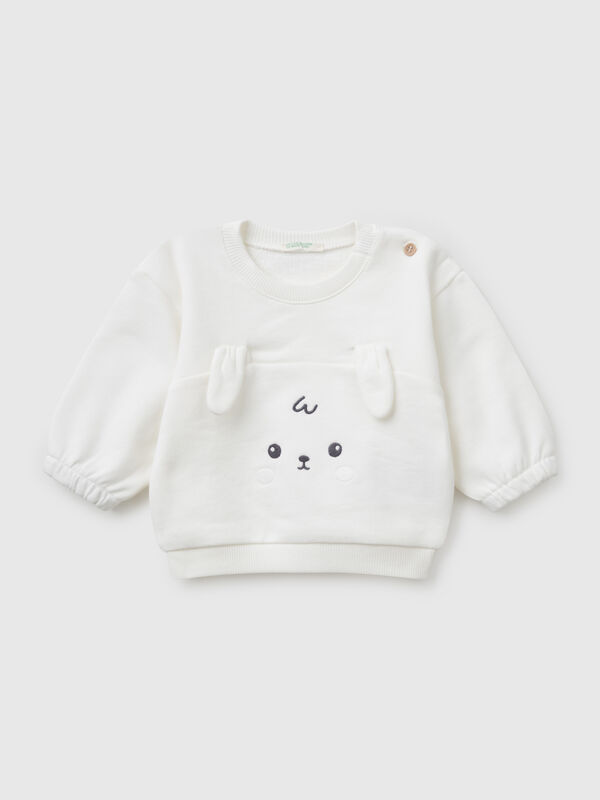 Sweat avec broderie et patch en coton  Naissancede