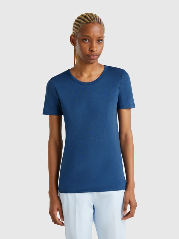 T-Shirt aus Langfaser-Baumwolle Damen