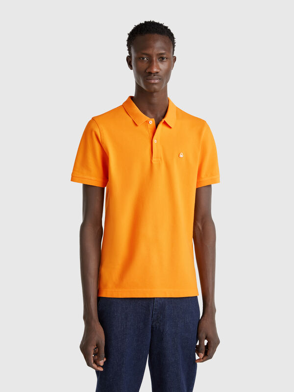 Slim Fit Poloshirt in Ockergelb Herren