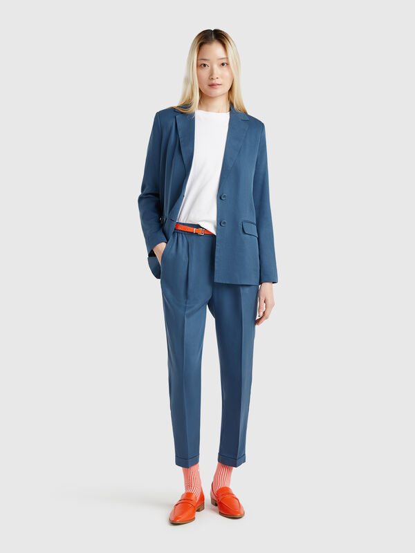 Fließende Hose mit Bündchen Damen