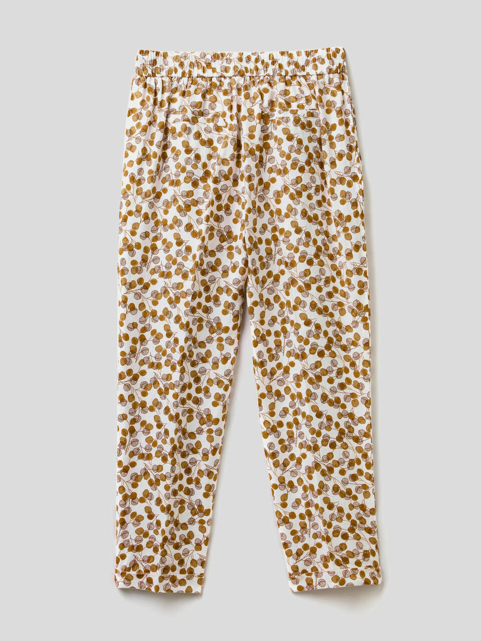 Hose aus 100% Leinen mit Musterprint image number 2