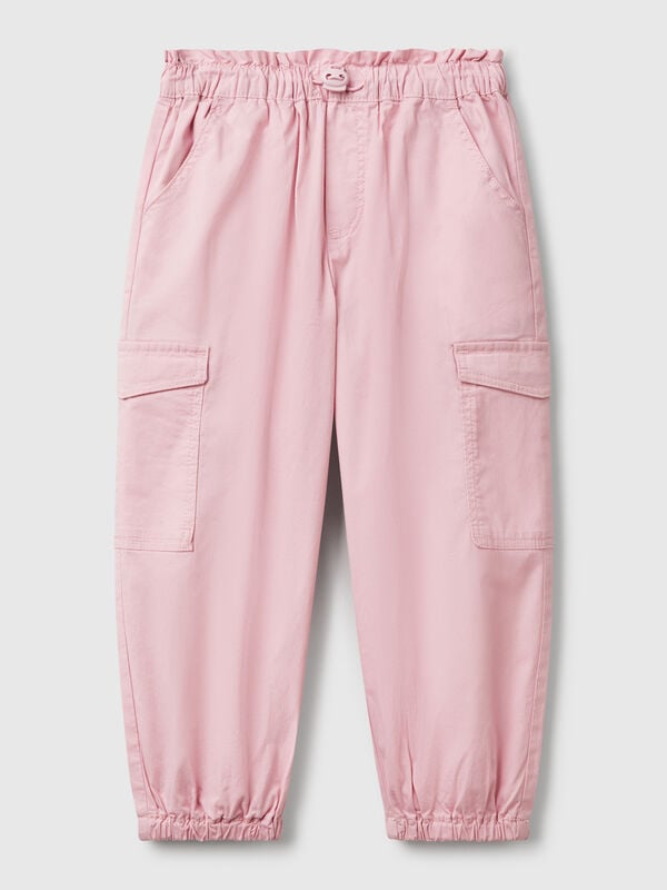 Cargohose aus Stretch-Baumwolle Mädchen