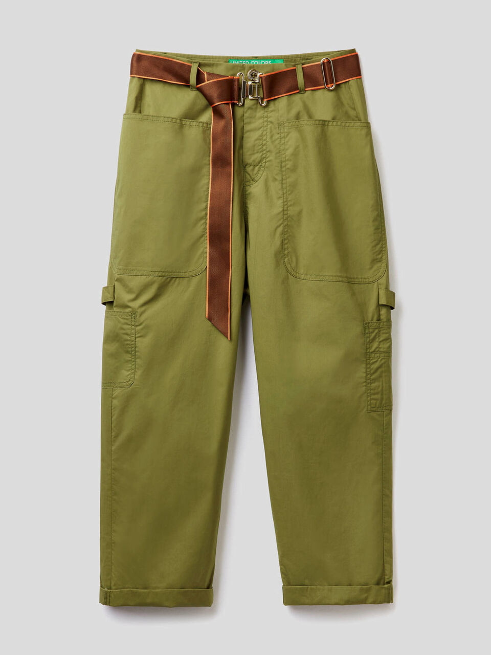 Pantalon cargo avec ceinture image number 1