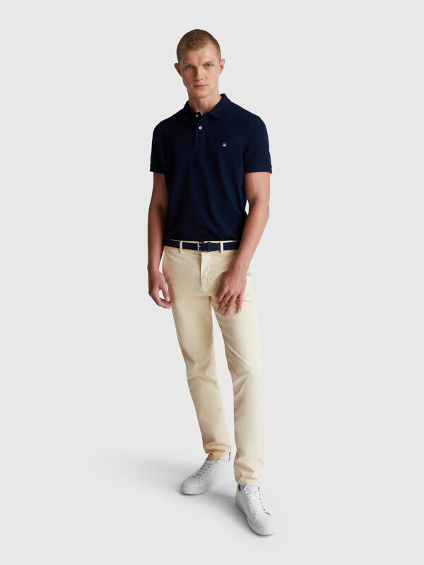 Pantalon chino slim en coton Homme