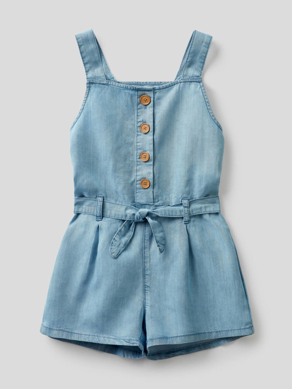 Combi-short en jeans léger image number 1