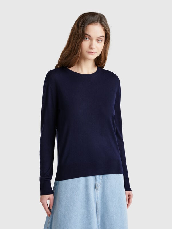 Langarmshirt aus Seidenmischung Damen