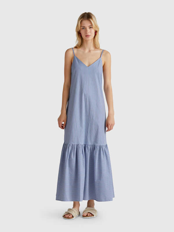 Robe longue rayée Femme