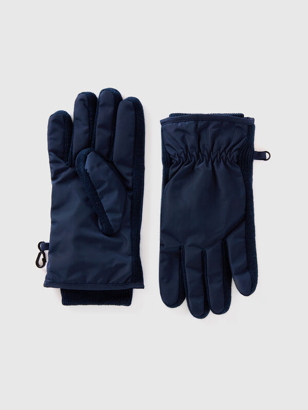 Knit and nylon gloves Men