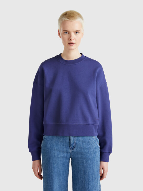 Sweatshirt aus 100 % Baumwolle mit Logo-Print Damen