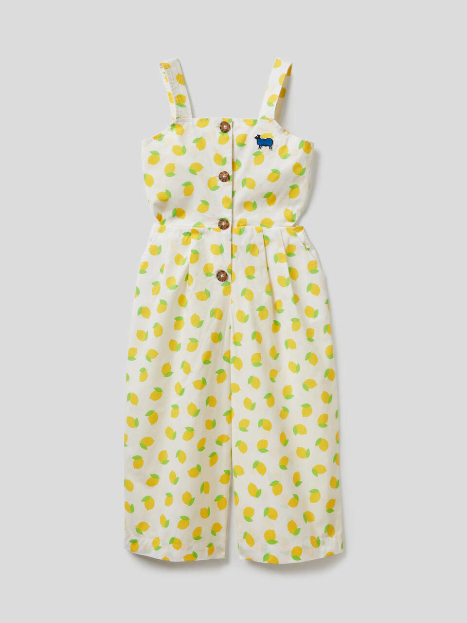 Printed onesie with straps image number 1