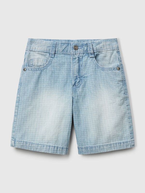 Gerade karierte kurze Hose Jungen