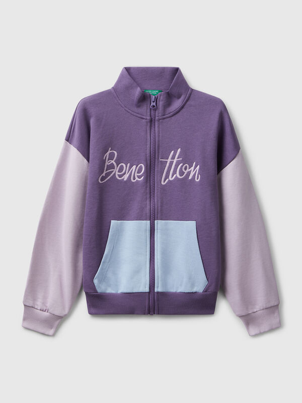 Sweat-shirt zippé avec imprimé Filles