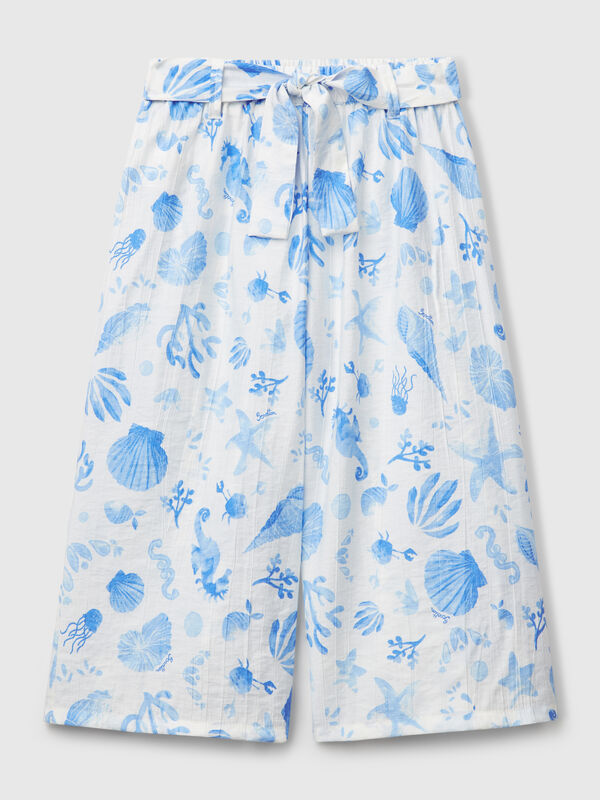 Pantalon Palazzo à imprimé marin Filles