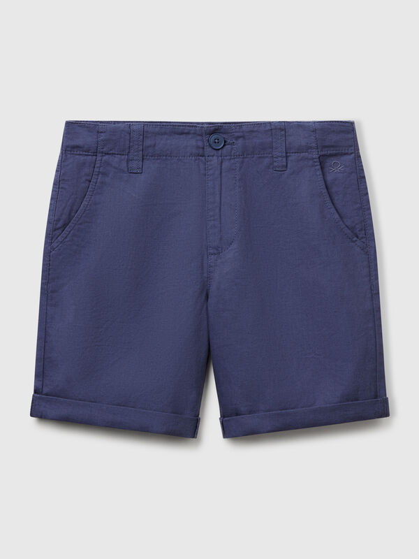 Chino-Bermudashorts aus Leinenmischung Jungen