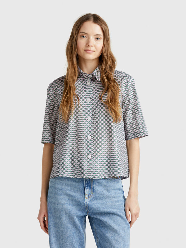 Patterned shirt in lightweight cotton Women