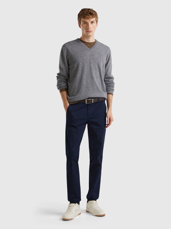 Chino slim en coton stretch Homme