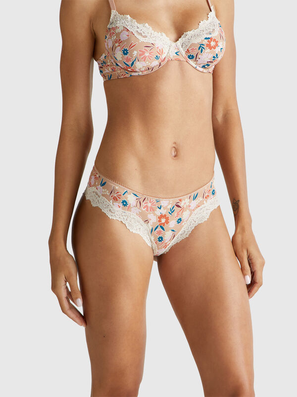Underwear with floral print Women