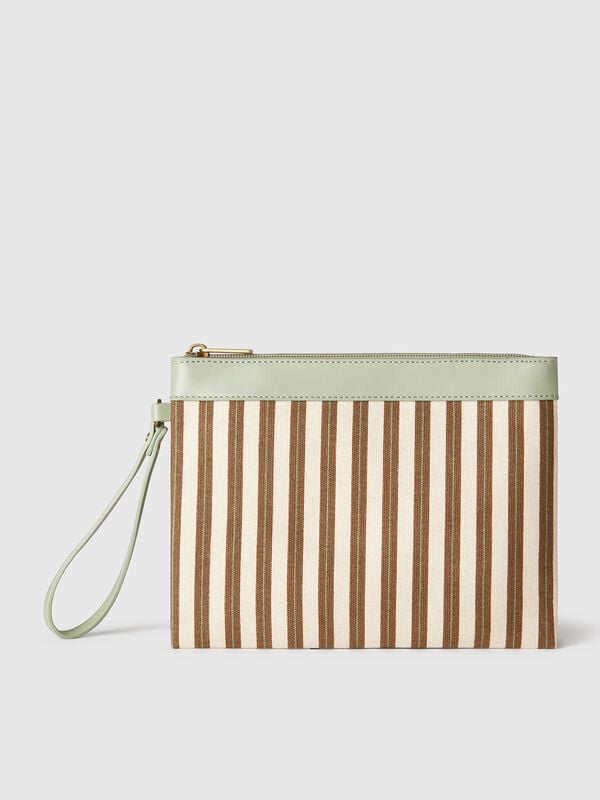 Grande enveloppe rayée Femme
